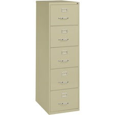 Lorell Fortress Series 26-1/2" Commercial-Grade Vertical File Cabinet [FILE;VRT;5DR;26.5";LGL;PY-EA]