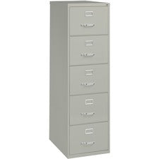 Lorell Fortress Series 26-1/2" Commercial-Grade Vertical File Cabinet [FILE;VRT;5DR;26.5";LGL;LGY-EA]