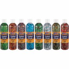 Creativity Street Classroom Size Glitter Chips - Craft, Classroom - 8 / Box - Assorted