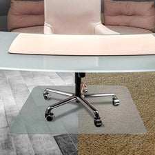 Cleartex&reg; Unomat Anti-Slip Rectangular Chair Mat Hard Floors and Carpet Tiles - 48" x 53"