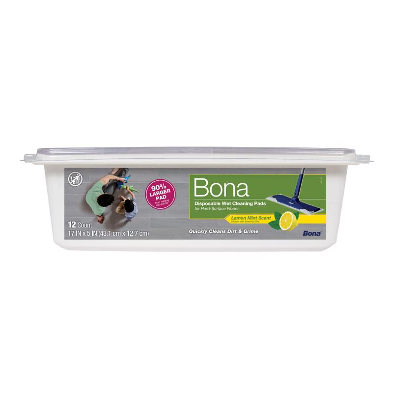 BONA - Bona Plant-Based Pulp Cleaning Wipes 5 in. W X 17 in. L 12 pk