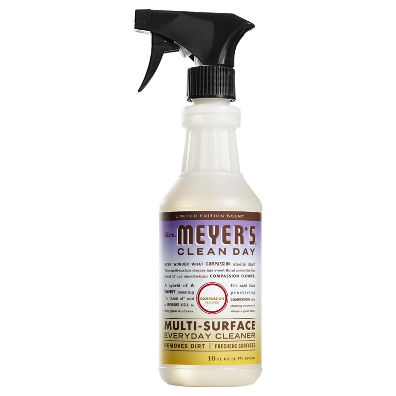 MRS. MEYER'S - Mrs. Meyer's Clean Day Compassion Flower Scent Multi-Surface Cleaner Liquid Spray 16 oz - Case of 6