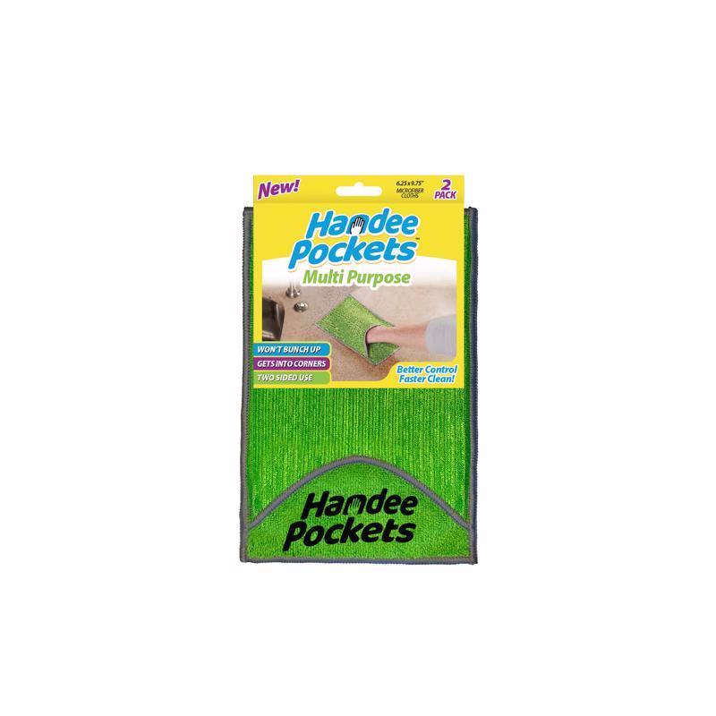 HANDEE POCKETS - Handee Pockets Microfiber Cleaning Cloth 6.25 in. W X 9.75 in. L 2 pk - Case of 6 [33124]