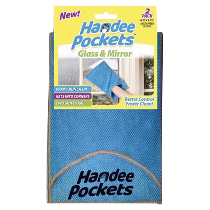 HANDEE POCKETS - Handee Pockets Microfiber Cleaning Cloth 6.25 in. W X 9.75 in. L 2 pk - Case of 6 [33224]