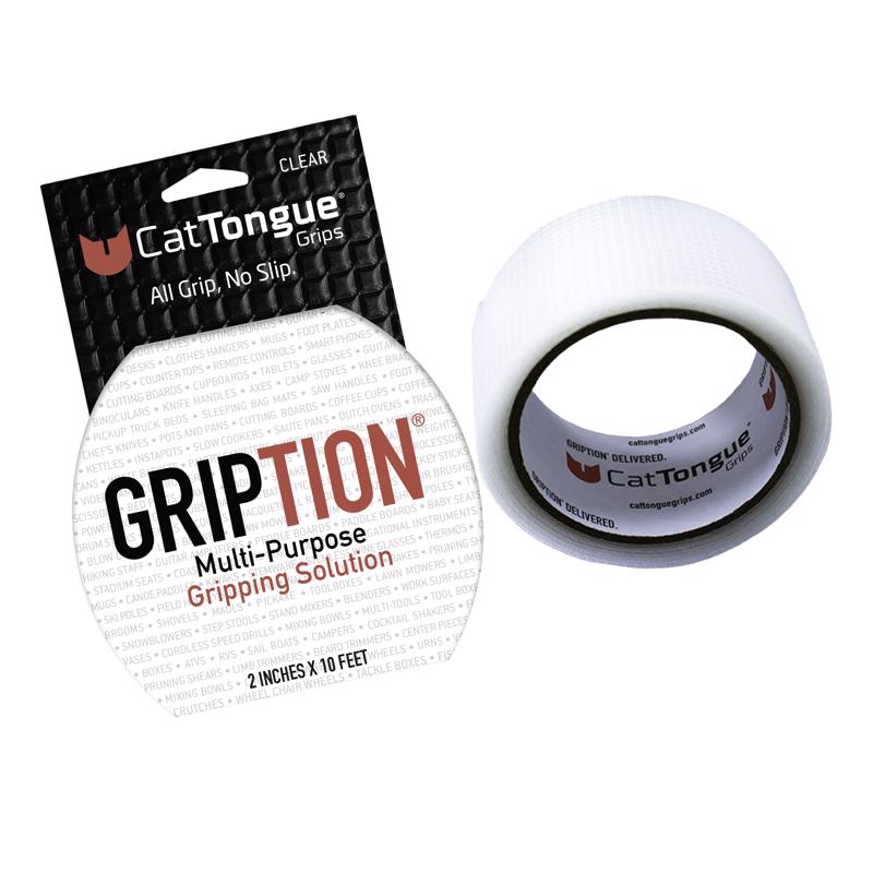 CATTONGUE GRIPS - CatTongue Grips Gription Clear Anti-Slip Tape 2 in. W X 10 ft. L 1 pk