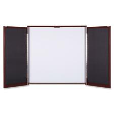 Lorell Dry-erase Whiteboard Presentation Cabinet - Hinged Door - 1 Each - 47.3" x 47.3" x 4.8" [CABINET;PRESENTATION; MY-EA]