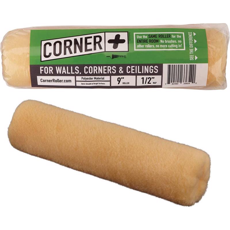 CORNER + ROLLER - Corner + Roller Polyester 9 in. W X 1/2 in. Paint Roller Cover 1 pk