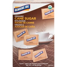 Genuine Joe Turbinado Natural Cane Sugar Packets [SUGAR;TURBINADO;BRWN-BX]