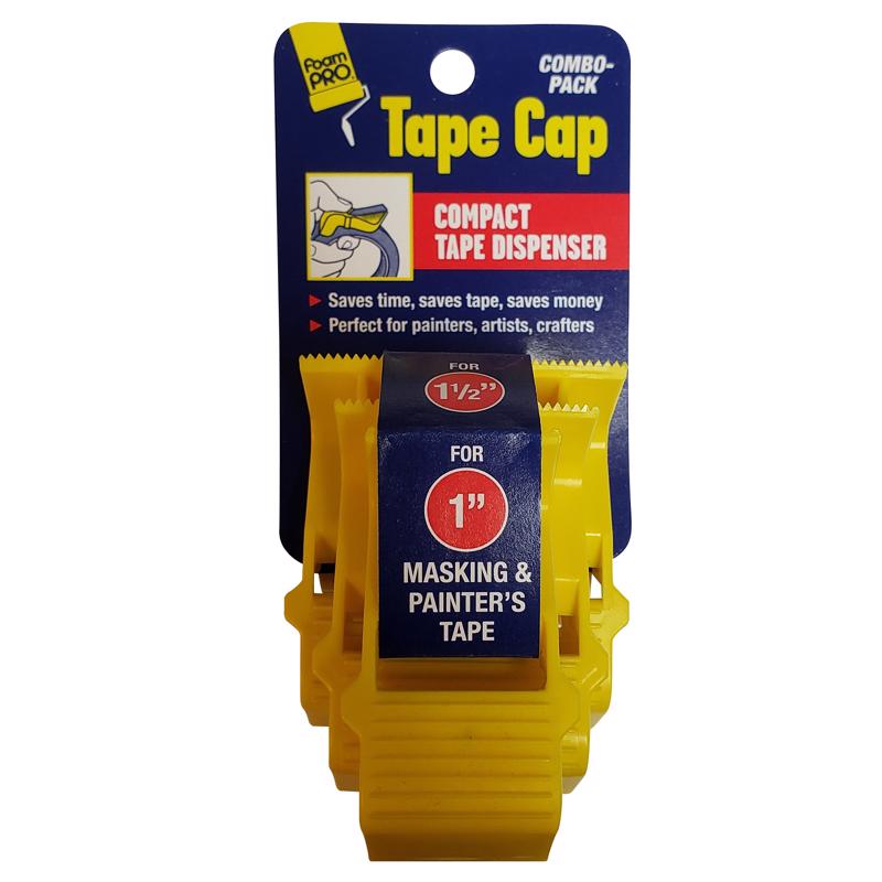 FOAM PRO - Foam Pro Tape Cap 1 and1.5 and 2 in. W Tape Dispenser 3 pk - Case of 16