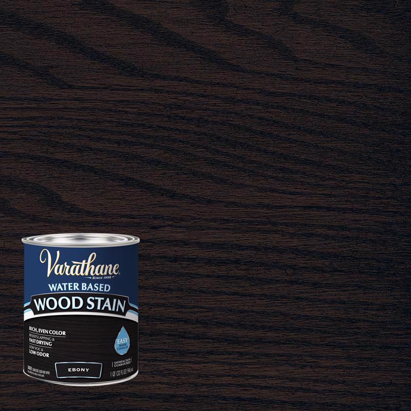 VARATHANE - Varathane Semi-Transparent Ebony Water-Based Wood Stain 1 qt - Case of 2