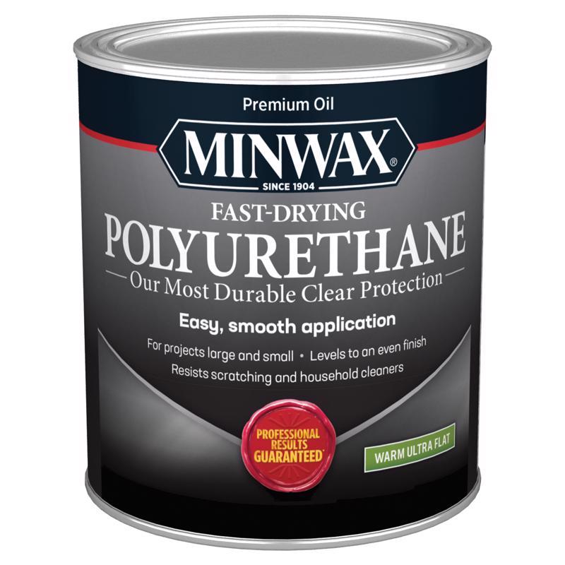 MINWAX - Minwax Warm Ultra Flat Clear Oil-Based Fast-Drying Polyurethane 1 qt - Case of 4