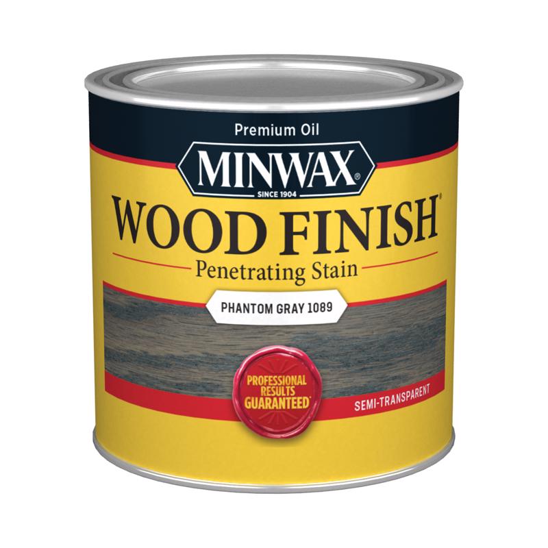 MINWAX - Minwax Wood Finish Semi-Transparent Phantom Gray Oil-Based Penetrating Wood Stain 0.5 pt - Case of 4