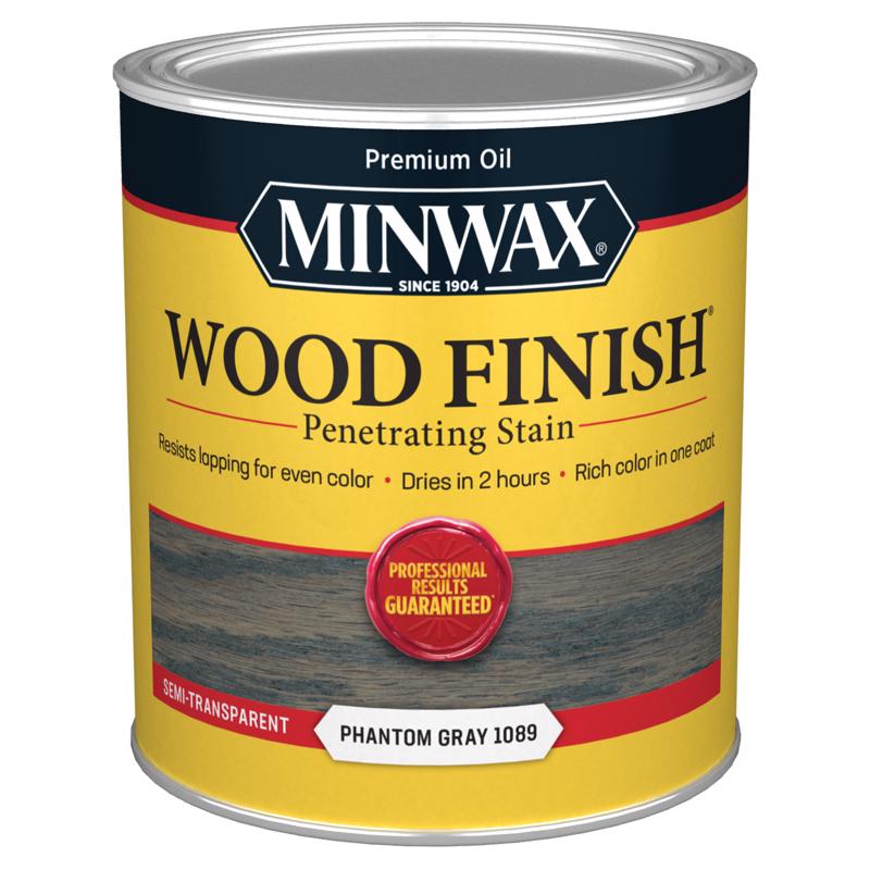 MINWAX - Minwax Wood Finish Semi-Transparent Satin Phantom Oil-Based Penetrating Wood Stain 1 qt - Case of 4