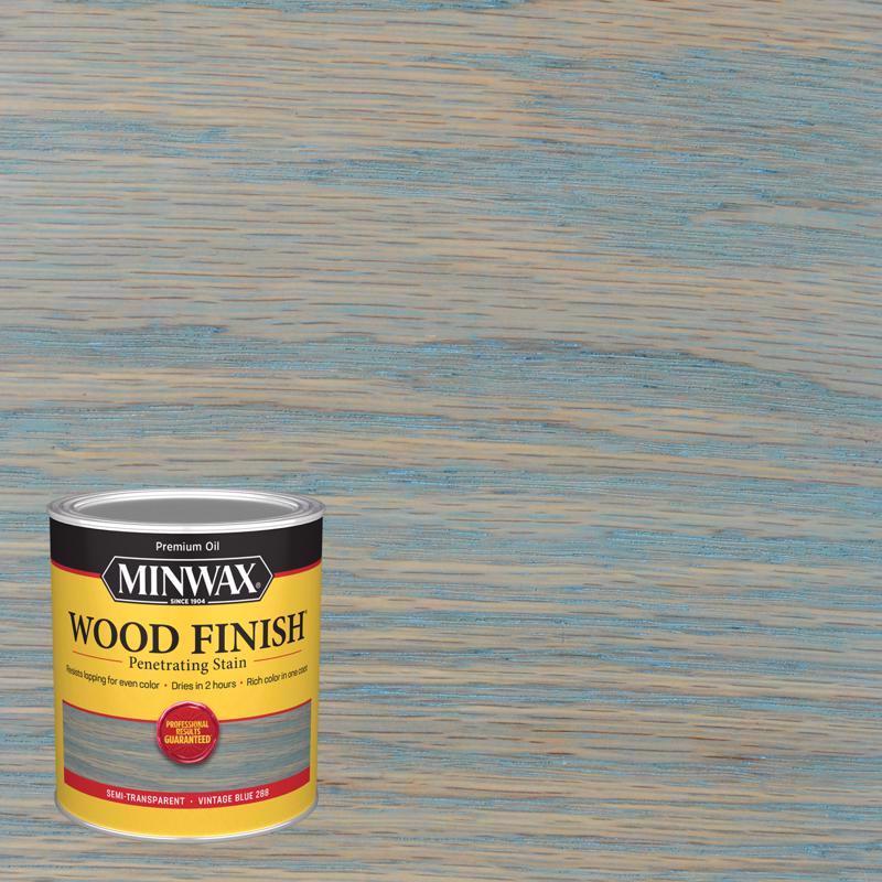 MINWAX - Minwax Wood Finish Semi-Transparent Vintage Blue Oil-Based Penetrating Wood Stain 1 qt - Case of 4