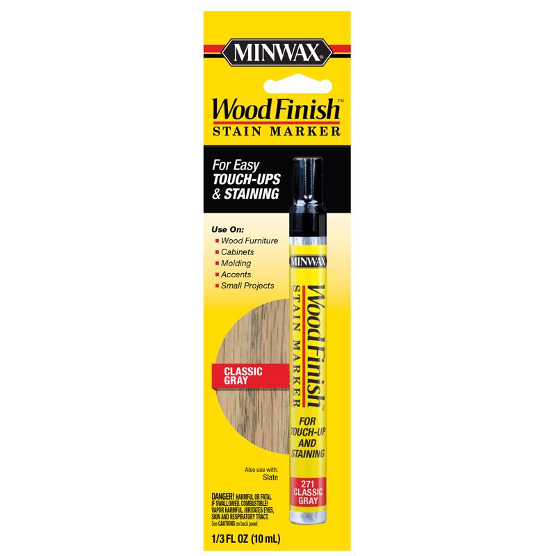 MINWAX - Minwax Wood Finish Semi-Transparent Classic Gray Touch-Up and Stain Marker 0.33 oz - Case of 6