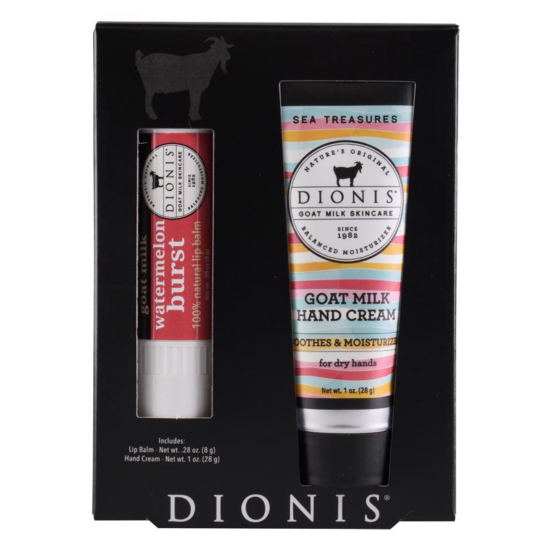 DIONIS GOAT MILK SKINCARE - Dionis Goat Milk Skincare Sea Treasures And Watermelon Scent Hand Cream and Lip Balm 1.28 oz 1 pk - Case of 12