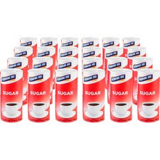 Genuine Joe Sugar - Canister - 20 oz (567 g) - Natural Sweetener - 8/Carton - 3 Per Packet