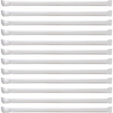 Genuine Joe Jumbo Translucent Straight Straws - 7.8" Length - 6000 / Carton - Clear