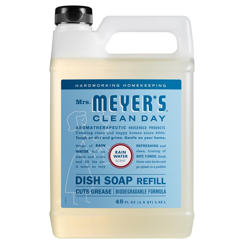 MRS. MEYER'S - Mrs. Meyer's Clean Day Refreshing Rain Scent Liquid Dish Soap Refill 48 oz 1 pk