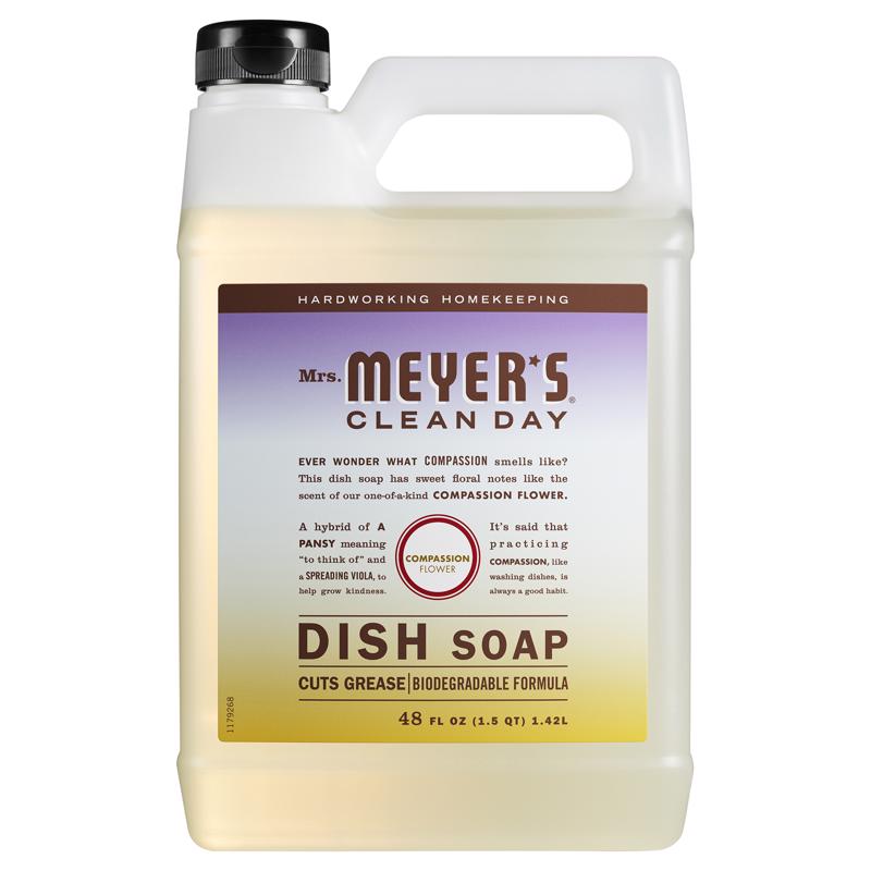 MRS. MEYER'S - Mrs. Meyer's Clean Day Compassion Flower Scent Liquid Dish Soap Refill 48 oz 1 pk