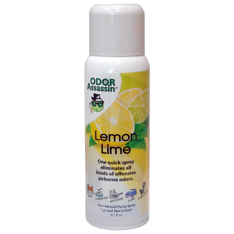 ODOR ASSASSIN - Odor Assassin Lemon Lime Scent Odor Control Spray 8 oz Liquid - Case of 3