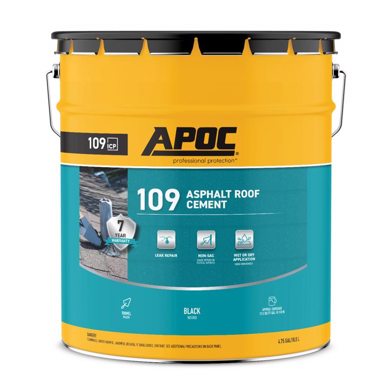 APOC - APOC Black Asphalt Roof Cement 5 gal
