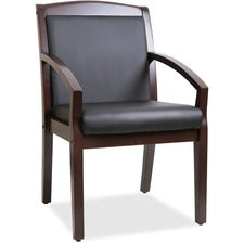 Lorell Sloping Arms Wood Frame Guest Chair [CHAIR;GUEST;BLK/ESP;FAB-EA]