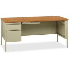 Lorell Fortress Series Left-Pedestal Desk [DESK;L SNGL PED;30X66;PYOK-EA]