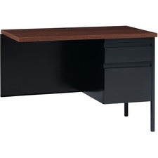 Lorell Fortress Series Right-Pedestal Return [DESK;RT RTRN;24X42;BKWT-EA]