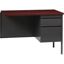 Lorell Fortress Series Right-Pedestal Return [DESK;RT RTRN;24X42;MHGY-EA]