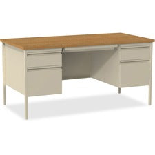 Lorell Fortress Series Double-Pedestal Desk [DESK;DBLPED;30X60;PYOK-EA]