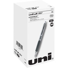 uniball&trade; 207 Gel Pen [PEN;207;RTRCT;0.7MM;BK;36CT-PK]
