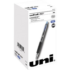 uniball&trade; 207 Gel Pen [PEN;207;RTRCT;0.7MM;BE;36CT-PK]