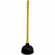 Genuine Joe Value Plus Plunger - 5.75" Cup Diameter - 23" Length - Yellow - Toilet, Drain, Pipe