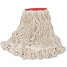 Rubbermaid Commercial Super Stitch Large Blend Mop - Cotton, Synthetic Yarn - 1Each [MOP;BLEND;SPRSTITCH;LRG;WH-EA]