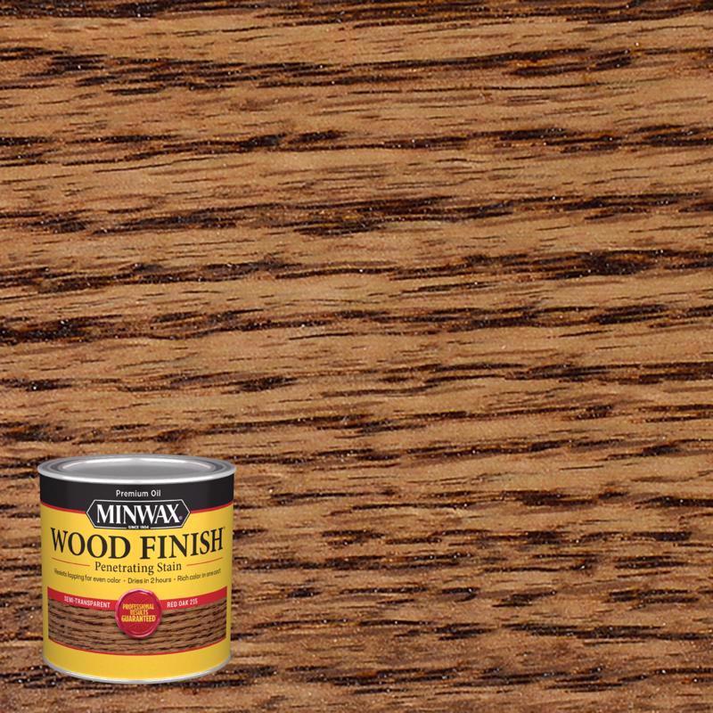 MINWAX - Minwax Wood Finish Semi-Transparent Red Oak Oil-Based Penetrating Wood Stain 0.5 pt - Case of 4