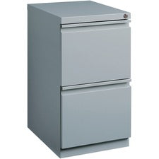 Lorell 20" File/File Mobile File Cabinet with Full-Width Pull [PEDESTAL; 20" FF; PLATINUM-EA]