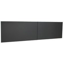 Lorell Fortress Modular Series Stack-On Hutch Door Kit - 60" Width - Lockable, Reinforced - Steel - Charcoal