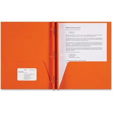 Sparco Letter Pocket Folder [PORTFOLIO;3 PRG;B ORANGE-BX]