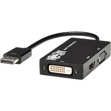 Tripp Lite by Eaton DisplayPort to VGA/DVI/HDMI All-in-One Converter Adapter, DP ver 1.2, 4K 30 Hz HDMI