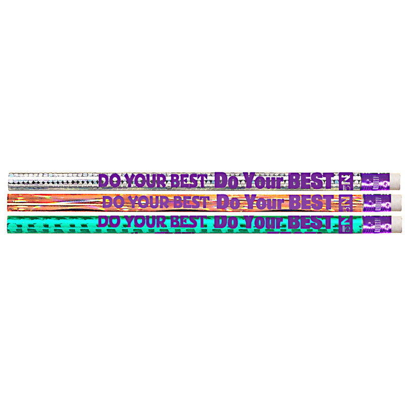 MUSGRAVE PENCIL COMPANY - Do Your Best On The Test Motivational/Fun Pencils, 12 Per Pack, 12 Packs