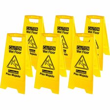 Genuine Joe Universal Graphic Wet Floor Sign [SIGN;WET FLOOR;ENG/SPANISH-CT]