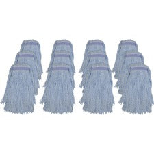 Genuine Joe Blended Yarn Mophead - Yarn - 12 / Carton [MOP;#24;BLND;CUTEND;NRW;BE-CT]