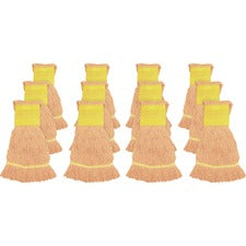 Genuine Joe Wide Band Small Mophead - Rayon, Cotton - 12 / Carton