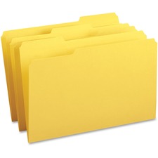 Business Source 1/3 Tab Cut Legal Recycled Top Tab File Folder [FOLDER;FILE;1/3 CUT;LGL;YL-BX]
