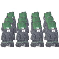 Genuine Joe 5" Headband Earth Mop Refill - Polyester Fiber - 12 / Carton [MOP;HEAD;EARTHMOP;MED-CT]