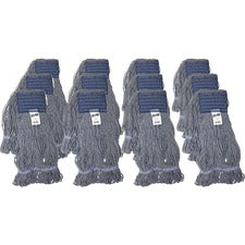 Genuine Joe 5" Headband Earth Mop Refill - Polyester Fiber - 12 / Carton [MOP;HEAD;EARTHMOP;LARGE-CT]