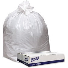 Genuine Joe Low Density White Can Liners [LINER;33X39;.9MIL;LD;100CT-CT]