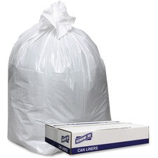 Genuine Joe Low Density White Can Liners [LINER;38X58;.9MIL;LD;100CT-CT]