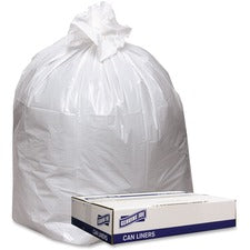 Genuine Joe Low Density White Can Liners [LINER;43X47;.9MIL;LD;100CT-CT]
